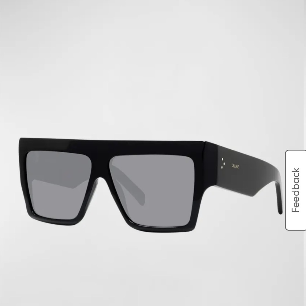 Celine Chunky Rectangle Acetate Sunglasses
